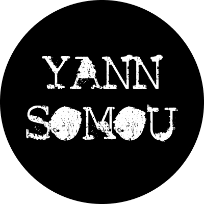 Yann Somou written in white in idiot font on black background